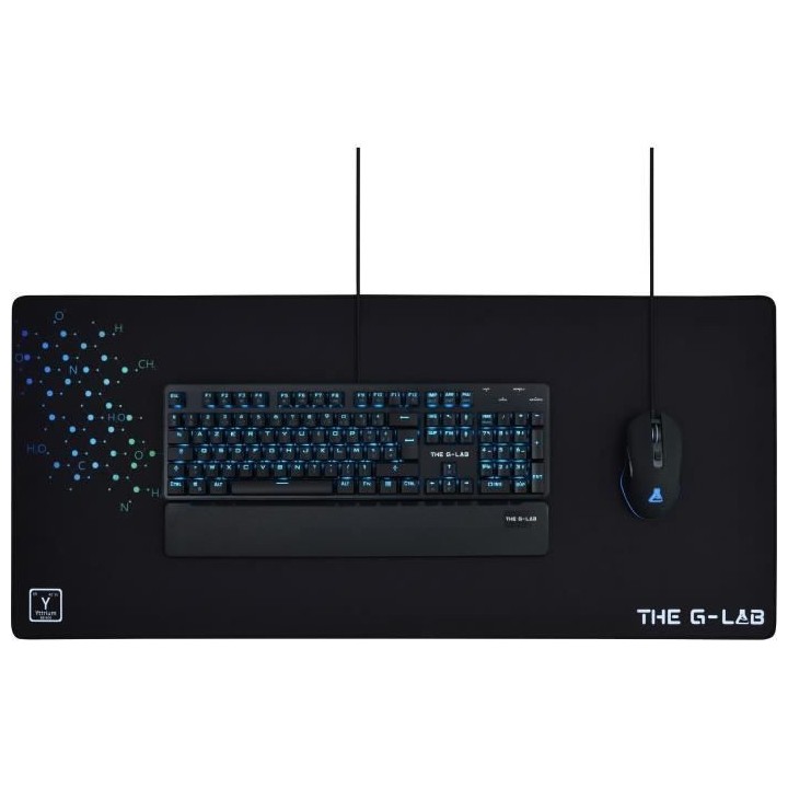 THE G-LAB PAD YTTRIUM Tapis de souris Gaming XXL 900x400x4mm avec gomm