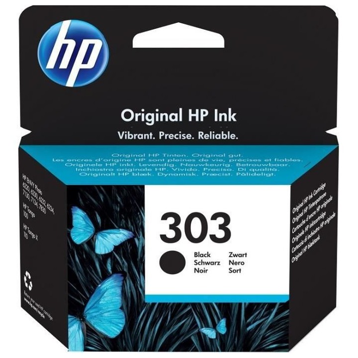 HP 303 Cartouche d'encre noire authentique (T6N02AE) pour HP Envy Phot