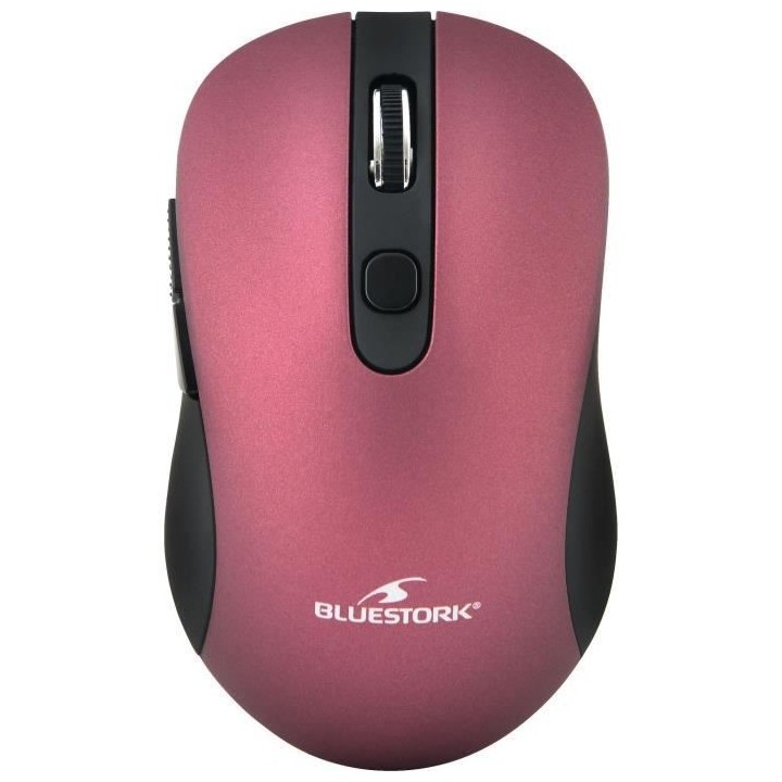 BLUESTORK Souris Sans fil - 2,4 Ghz - 6 boutons - Prune métallique