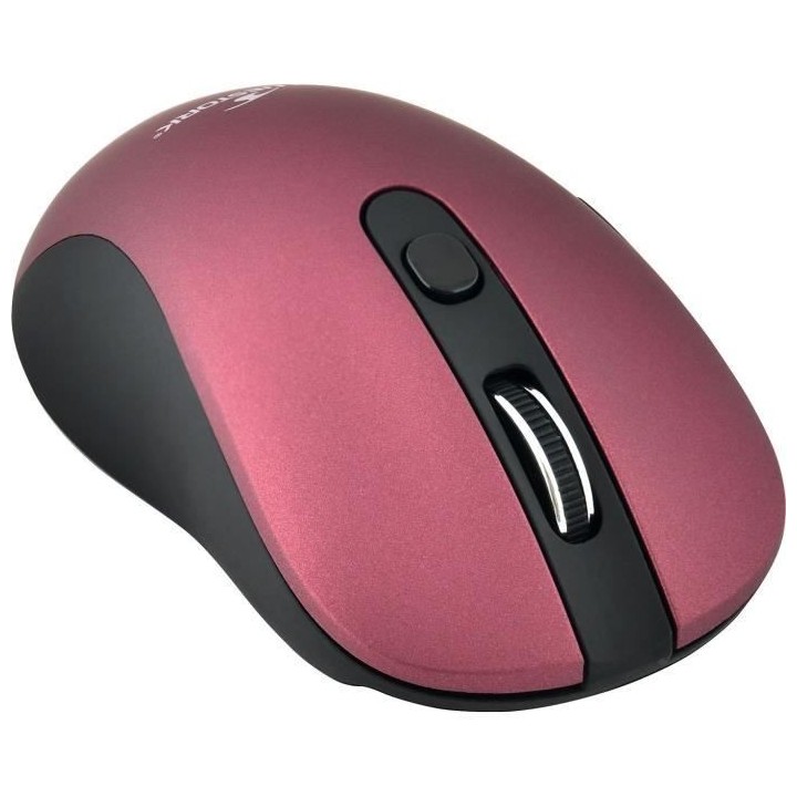 BLUESTORK Souris Sans fil - 2,4 Ghz - 6 boutons - Prune métallique