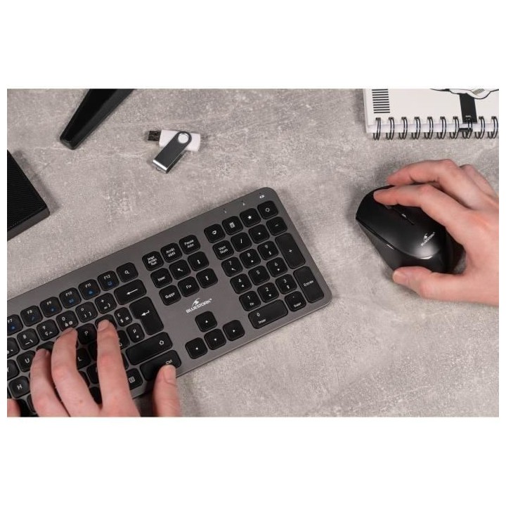 Ensemble clavier et souris - BLUESTORK - Pack Easy Slim - Sans fil - G