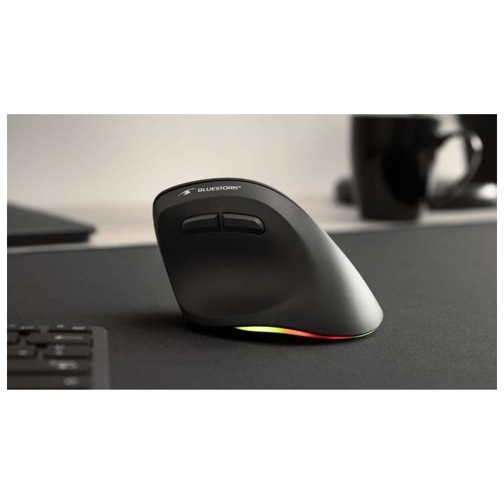 Souris Verticale Ergonomique - BLUESTORK - M-WL-ERGO-LUMI - Sans Fil +