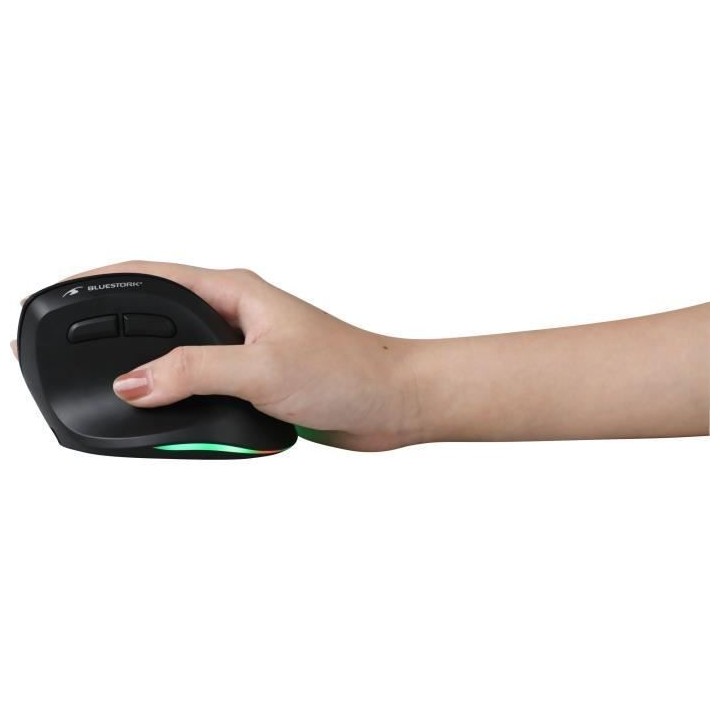 Souris Verticale Ergonomique - BLUESTORK - M-WL-ERGO-LUMI - Sans Fil +