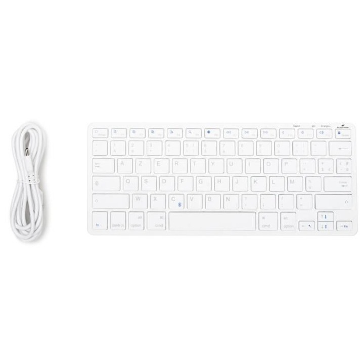 Clavier TKL - BLUESTORK - Bluetooth Rechargeable pour Mac - Blanc