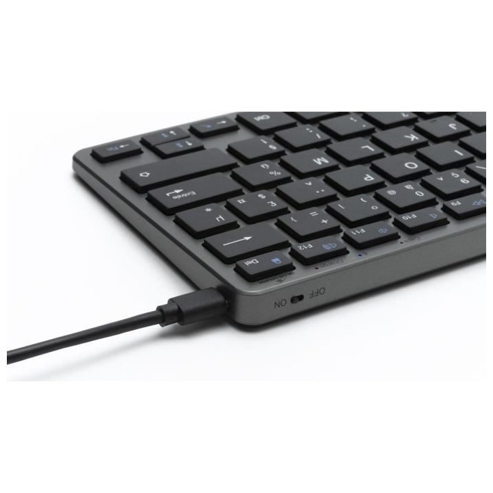 Clavier TKL - BLUESTORK - Bluetooth + 2.4Ghz PC - Gris et Noir