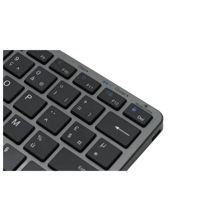 Clavier TKL - BLUESTORK - Bluetooth + 2.4Ghz PC - Gris et Noir