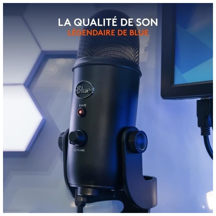 Microphone USB Premium - LOGITECH G - Yeti - Pour Enregistrement, Stre