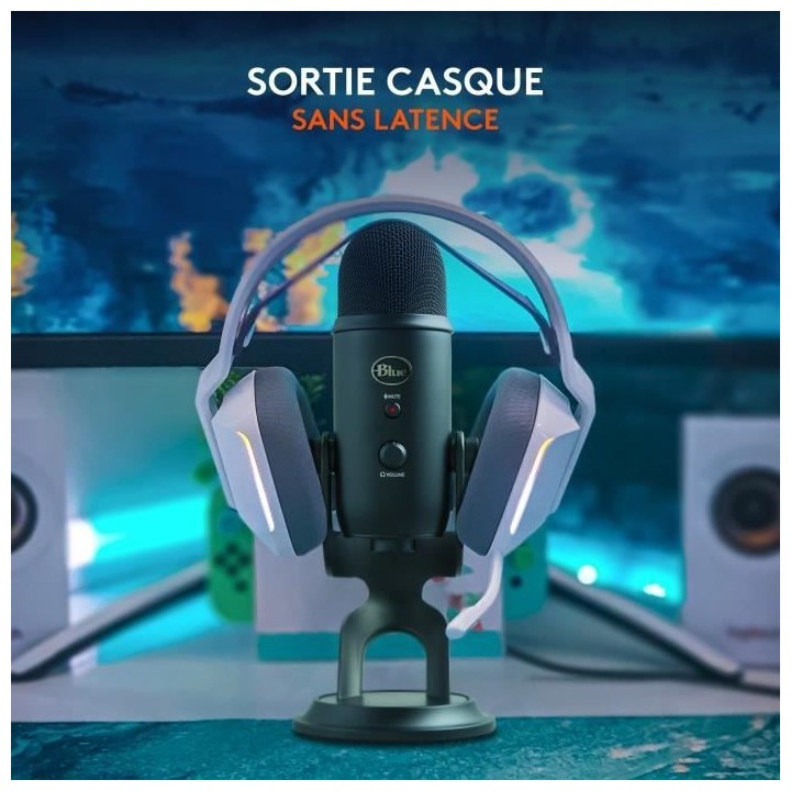 Microphone USB Premium - LOGITECH G - Yeti - Pour Enregistrement, Stre