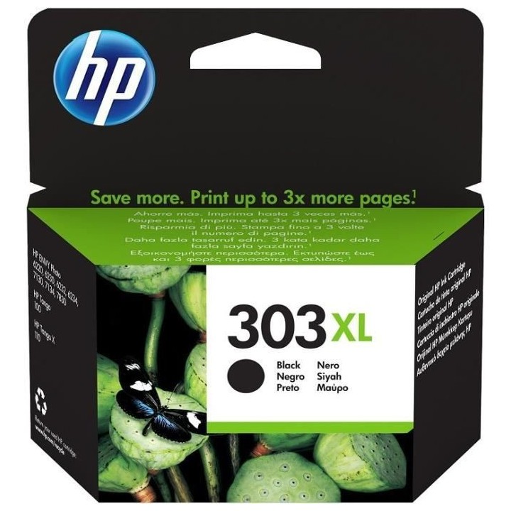 HP 303XL Cartouche d'encre noire grande capacité authentique (T6N04AE