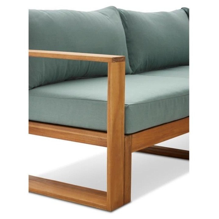 Salon de jardin en bois d'Acacia FSC - 6 personnes - Levata - Vert d'e