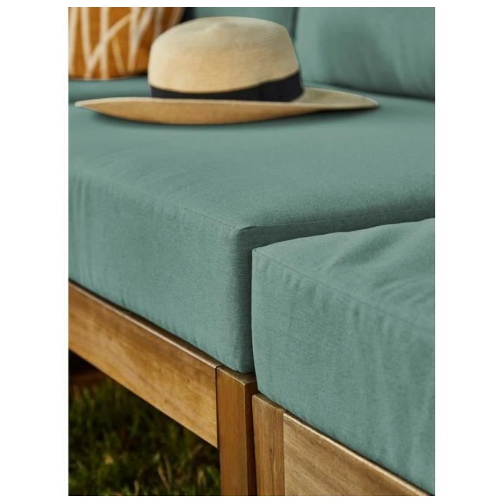 Salon de jardin en bois d'Acacia FSC - 6 personnes - Levata - Vert d'e