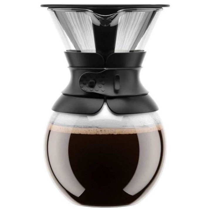 POUR OVER - Cafetiere BODUM , filtre permanent maille inox, 1.0 l, 8 t