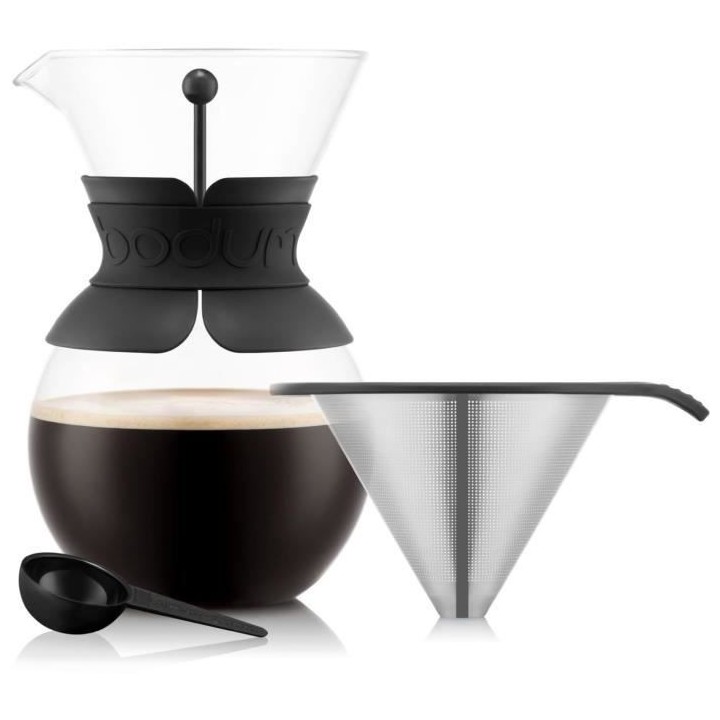 POUR OVER - Cafetiere BODUM , filtre permanent maille inox, 1.0 l, 8 t