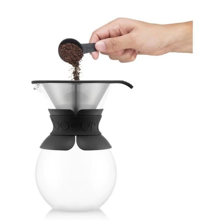 POUR OVER - Cafetiere BODUM , filtre permanent maille inox, 1.0 l, 8 t