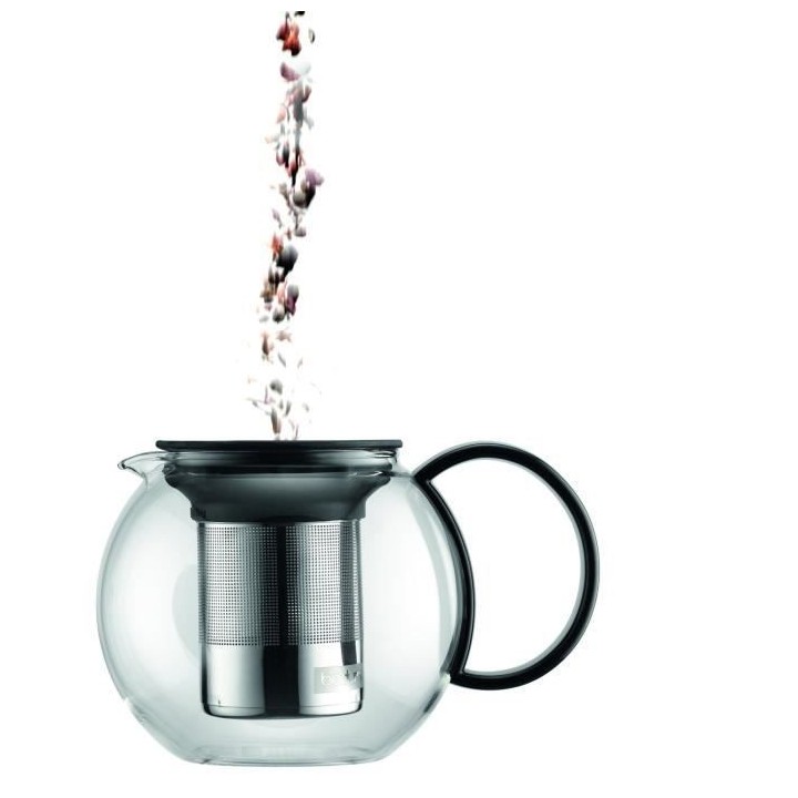 ASSAM - Théiere a piston BODUM , couvercle plastique, filtre en inox,