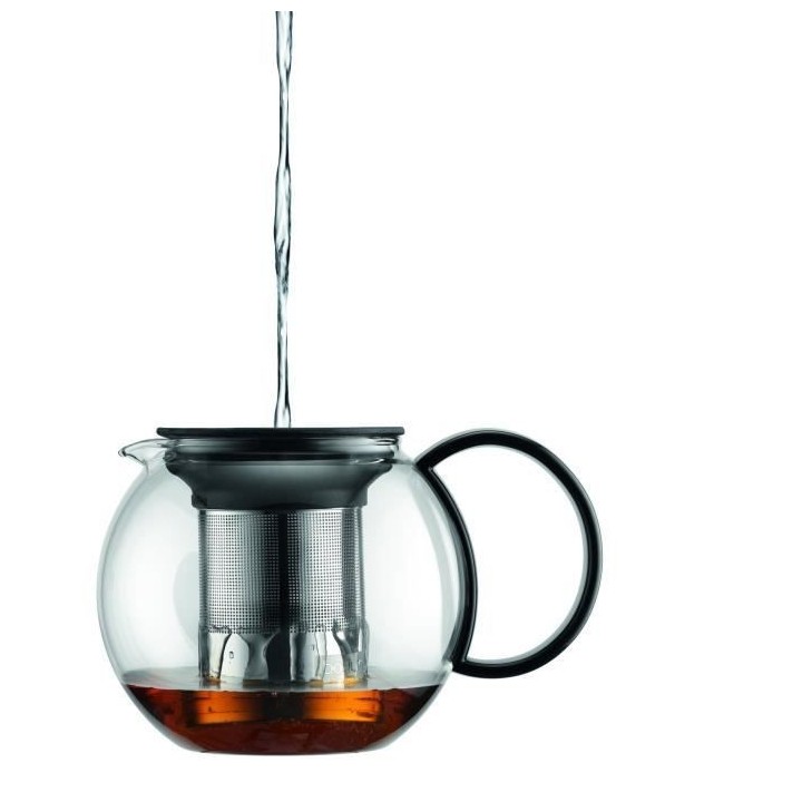 ASSAM - Théiere a piston BODUM , couvercle plastique, filtre en inox,