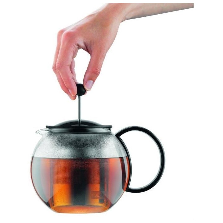 ASSAM - Théiere a piston BODUM , couvercle plastique, filtre en inox,