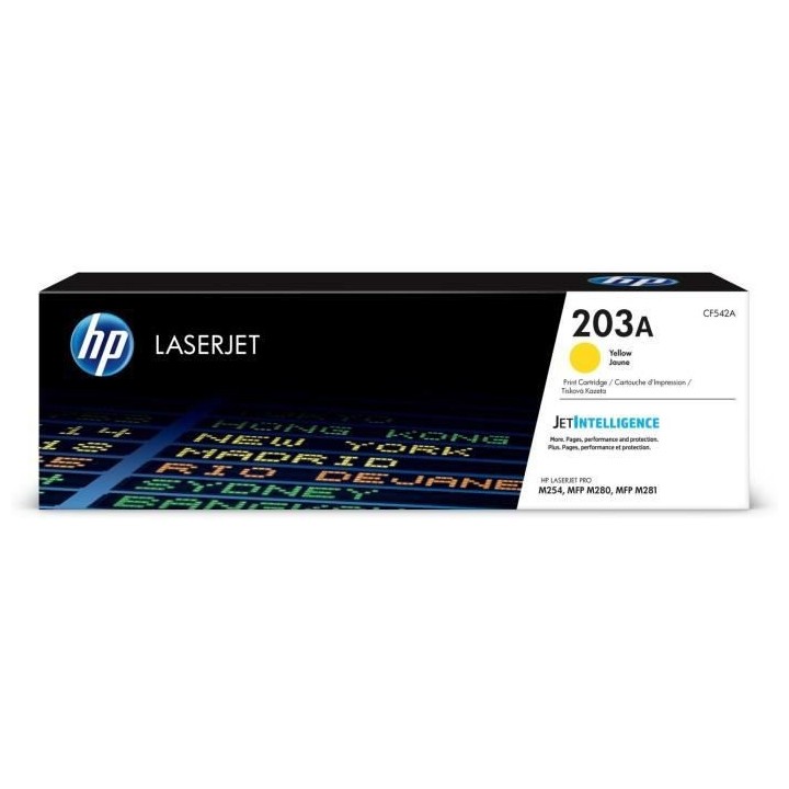 HP 203A Cartouche de toner jaune LaserJet authentique (CF542A) pour HP