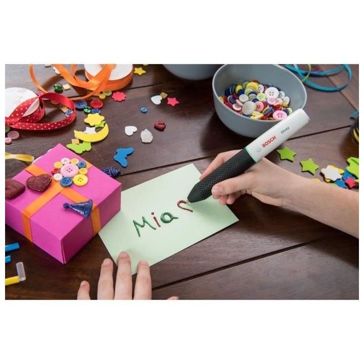 Pistolet a colle sans fil Bosch - Gluey Marshmallow (Blanc, avec 20 B