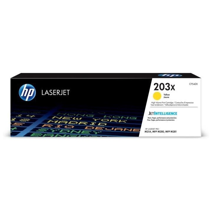 HP 203X Cartouche de toner jaune LaserJet grande capacité authentique