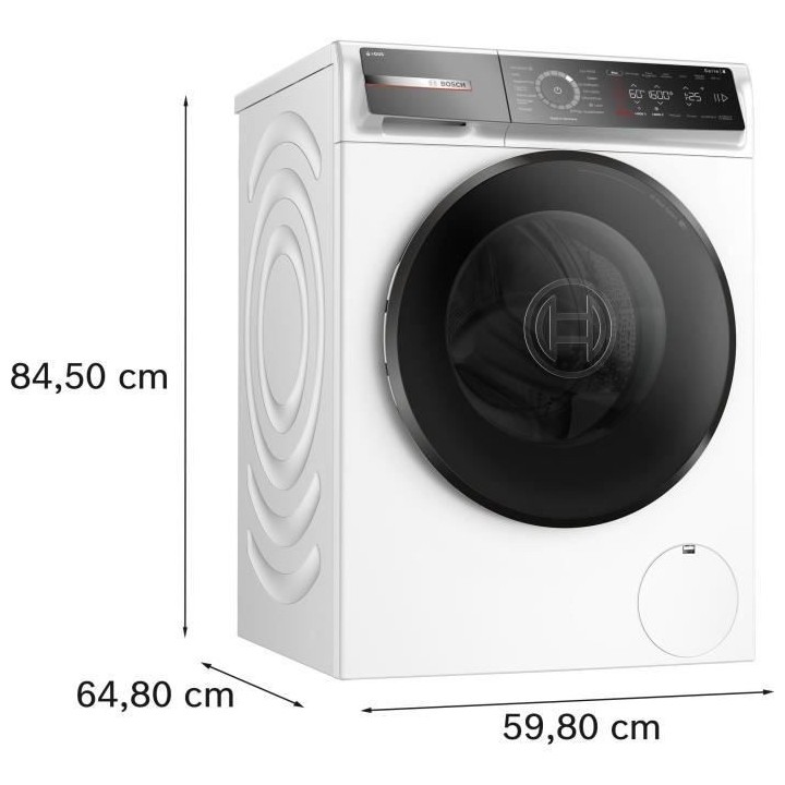 Lave-linge hublot - BOSCH SER8 - WGB256A0FR - 10,0 kg - 1.600 Tr/min -