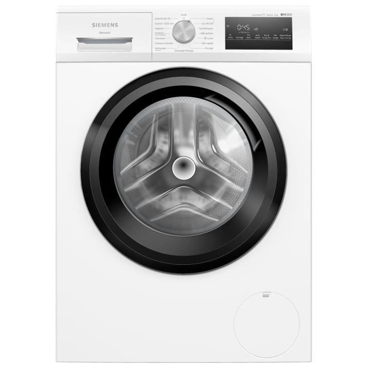 Lave-linge hublot SIEMENS WM12N228FR IQ300 - 8 kg - Induction - L60cm