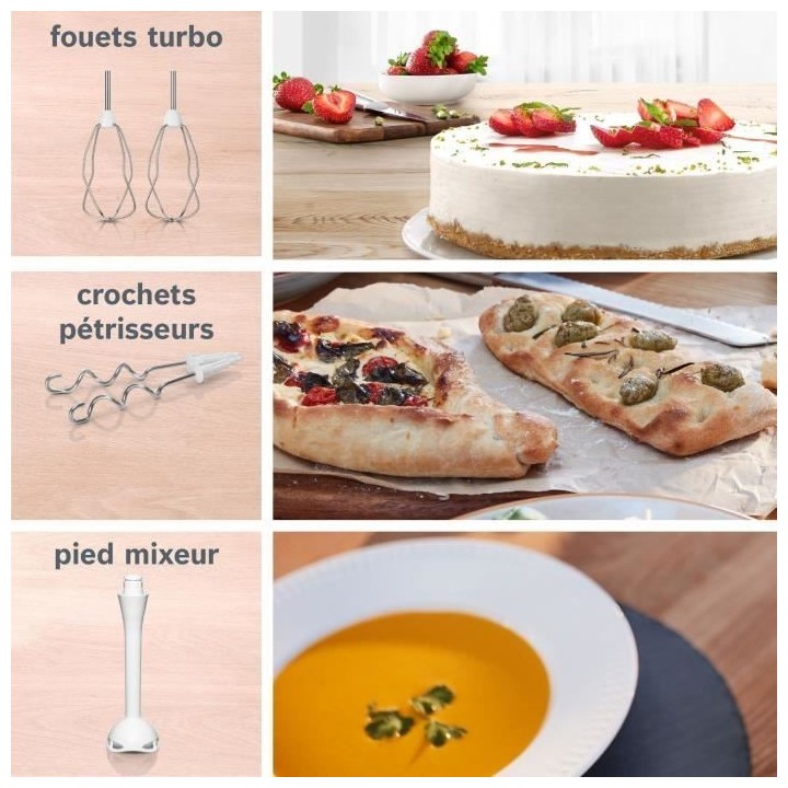 BOSCH ErgoMixx - Robot 3 en 1 - Batteur + Pied Mixeur + Appareil Mise