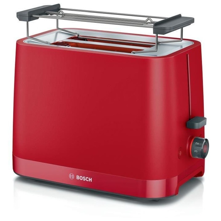 Toaster - BOSCH - TAT3M124 MyMoment - Rouge mat - 2 tranches - centrag