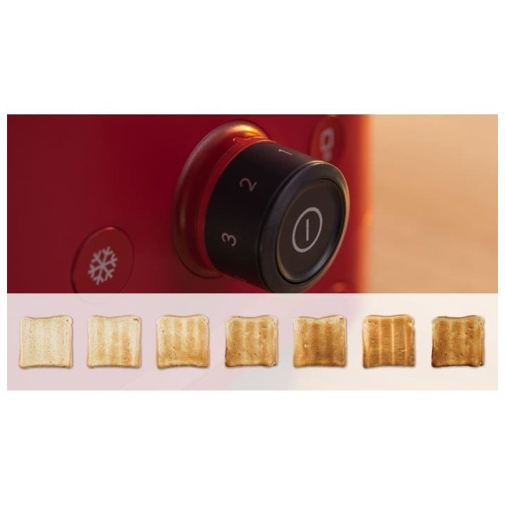 Toaster - BOSCH - TAT3M124 MyMoment - Rouge mat - 2 tranches - centrag