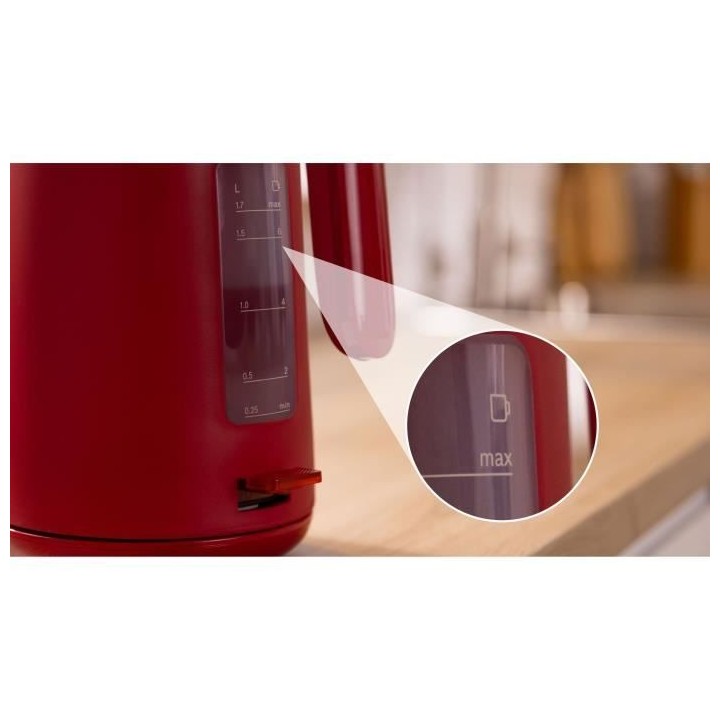 Bouilloire - BOSCH - TWK2M164 MyMoment - Rouge Mate - indicateur de ta