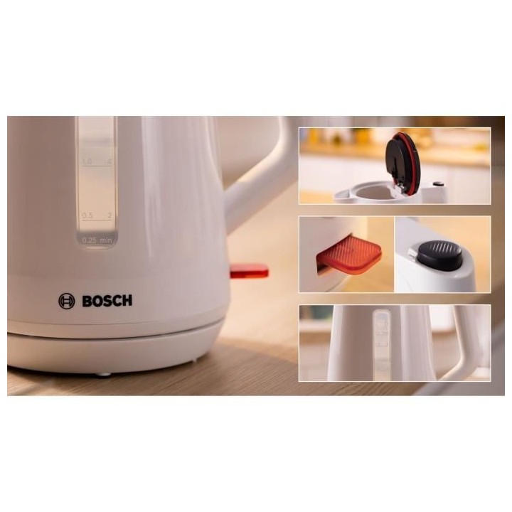 Bouilloire - BOSCH - TWK1M121 MyMoment - Blanche - capacité 1,7L - ba