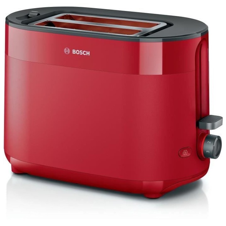Toaster - BOSCH - TAT2M124 MyMoment - Rouge - 2 tranches - centrage au