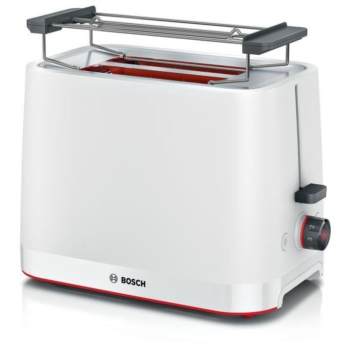Toaster - BOSCH - TAT3M121 MyMoment - Blanc mat - 2 tranches - centrag
