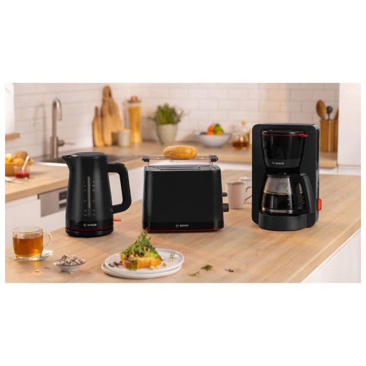 Bouilloire - BOSCH - TWK3M123 MyMoment - Noire Mate - interrupteur éc