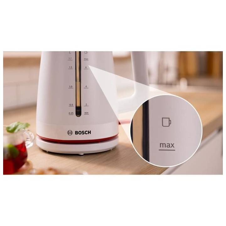 Bouilloire - BOSCH - TWK3M121 MyMoment - Blanche Mate - interrupteur