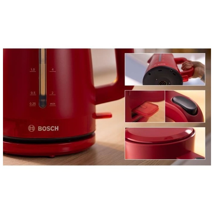 Bouilloire - BOSCH - TWK3M124 MyMoment - Blanc mat - interrupteur écl