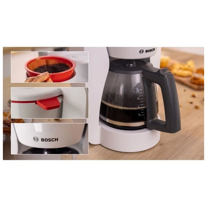 Cafetiere Filtre - BOSCH - TKA2M111 MyMoment - Blanche - Capacité 1,2