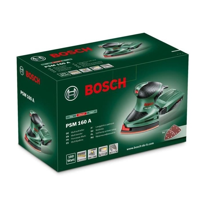 Ponceuse multi BOSCH PSM 160 A - Puissante et polyvalente - Ponçage e