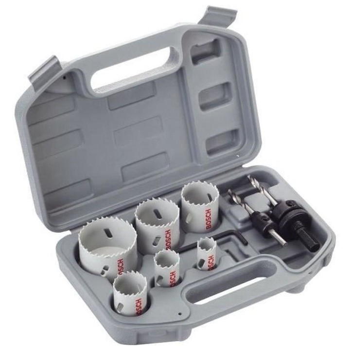 Coffret de 9 pieces de scies trépans bimétal HSS pour électricien -