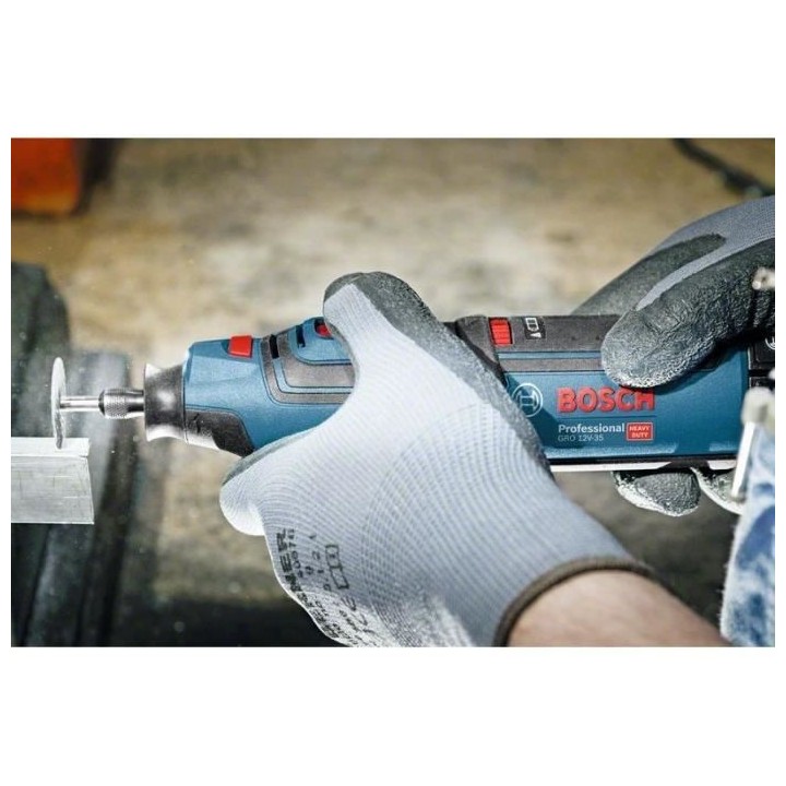 Outil rotatif Bosch Professional GRO 12V-35 + 2 batteries 2,0Ah + L-Bo