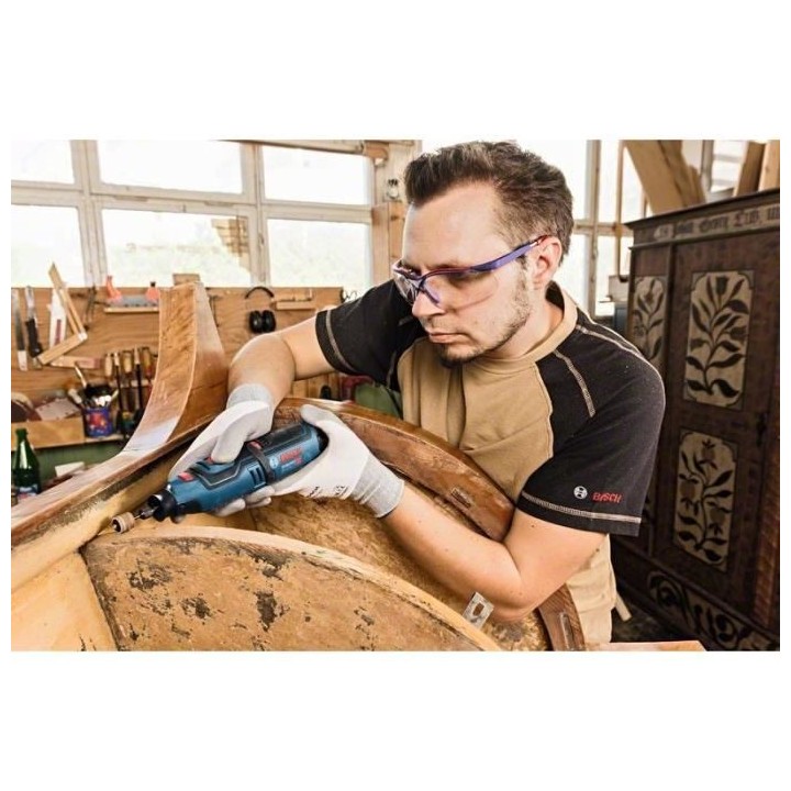 Outil rotatif Bosch Professional GRO 12V-35 + 2 batteries 2,0Ah + L-Bo