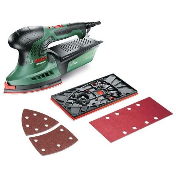 Ponceuse Multi Bosch - PSM 200 AES (Livrée avec 2 feuilles abrasives,