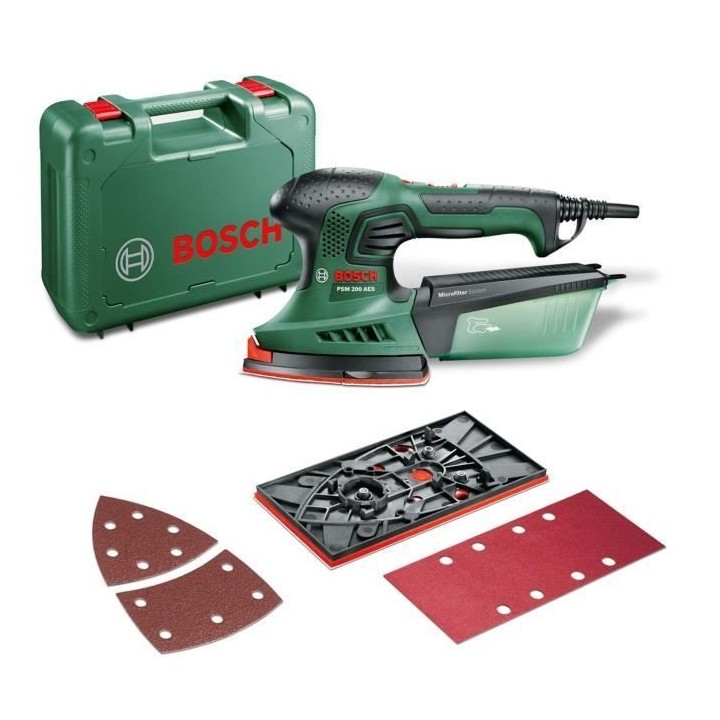 Ponceuse Multi Bosch - PSM 200 AES (Livrée avec 2 feuilles abrasives,