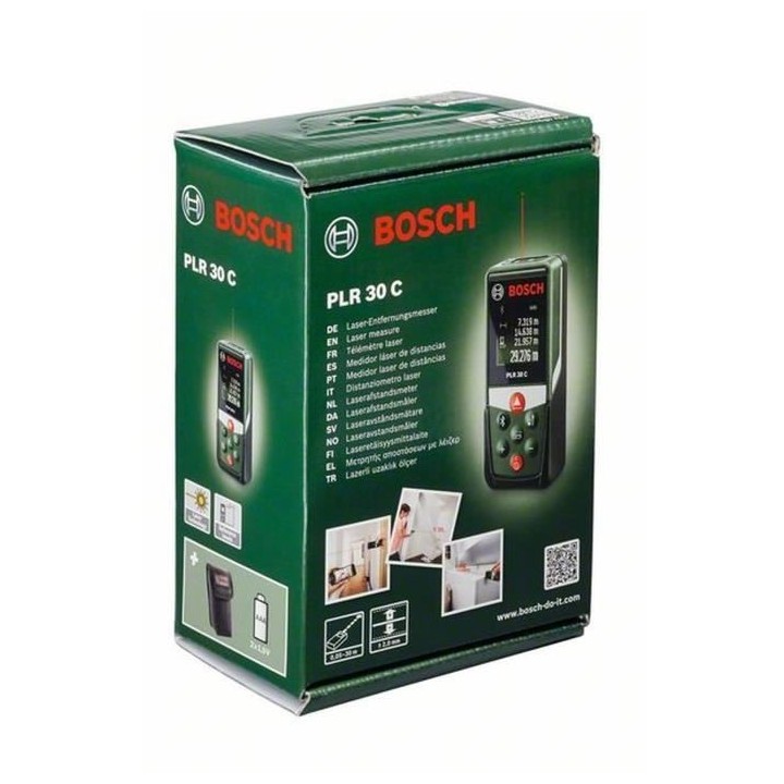 Télémetre laser Bosch - PLR 30 C (Livré avec housse de protection e
