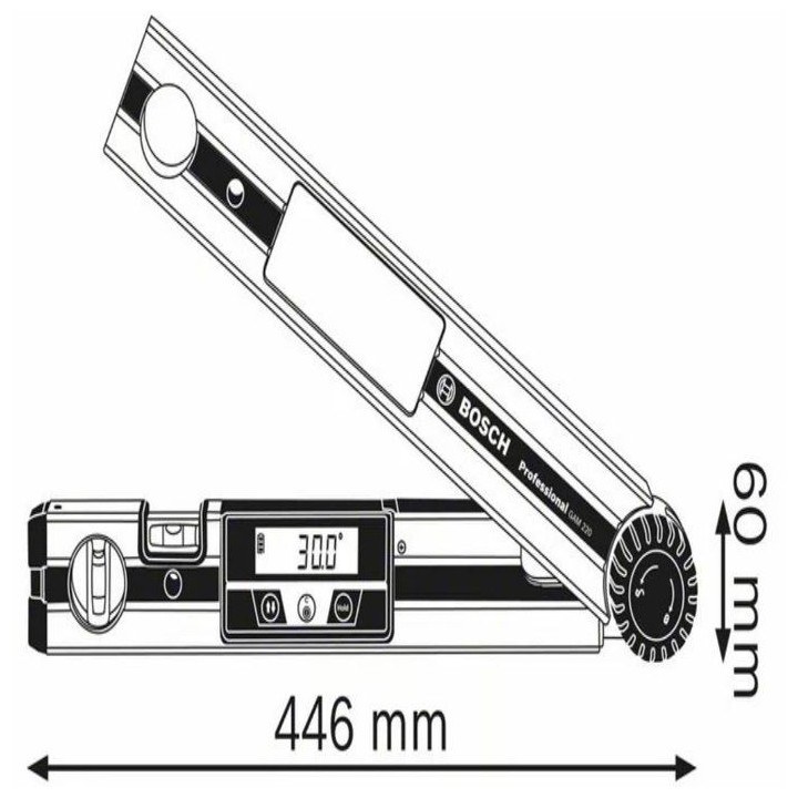 Mesureur d'angle digital GAM 220 Professional - BOSCH - 0601076500