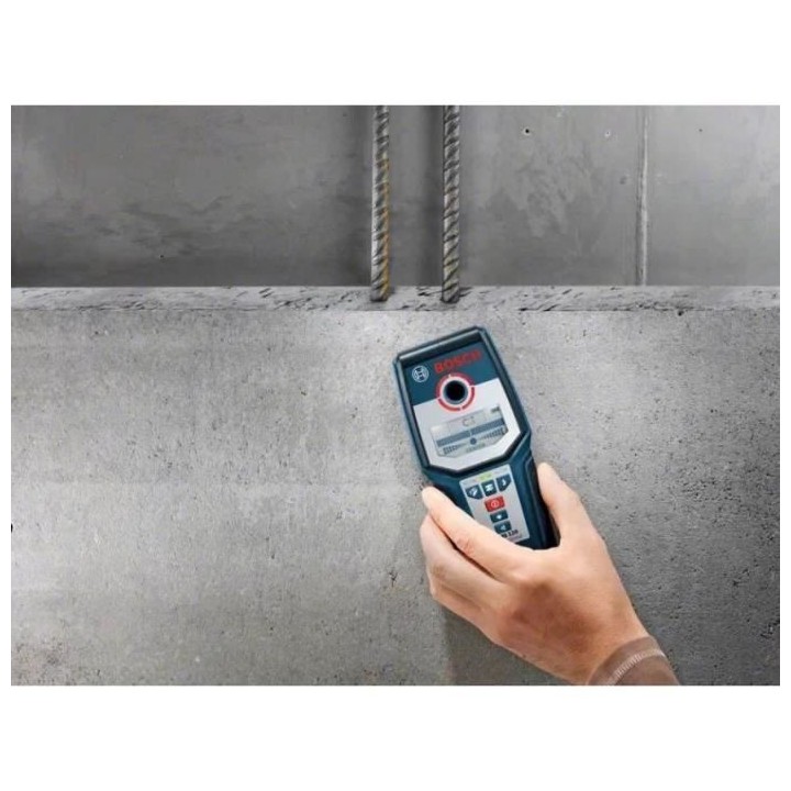 Détecteur Bosch Professional GMS 120 avec 1 pile 9 V (6LR61) et acces
