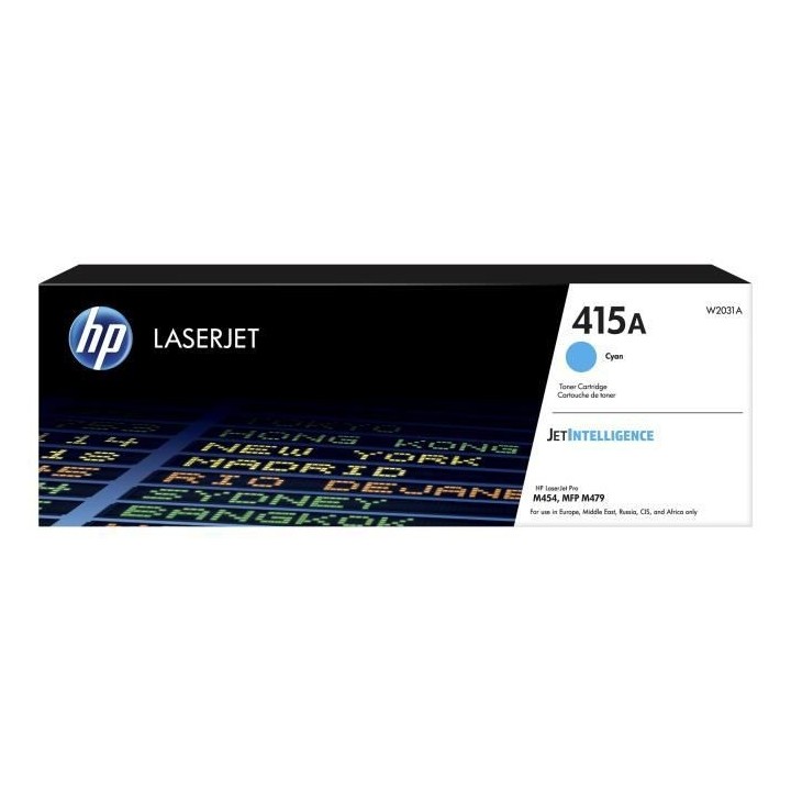 HP 415A Cartouche de toner cyan LaserJet authentique (W2031A) pour HP
