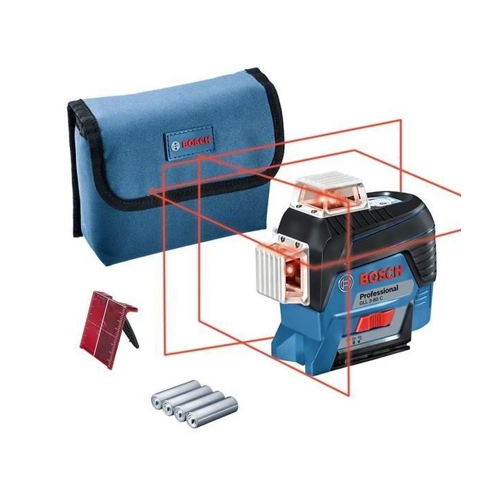 Niveau laser lignes Bosch Professional GLL 3-80 C - 0601063R00 - Noir