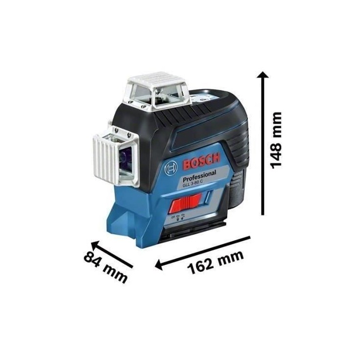 Laser ligne Bosch Professional GLL 3-80 C - Projette 3 lignes sur 360