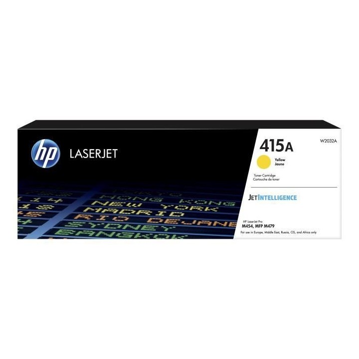 HP 415A Cartouche de toner jaune LaserJet authentique (W2032A) pour HP